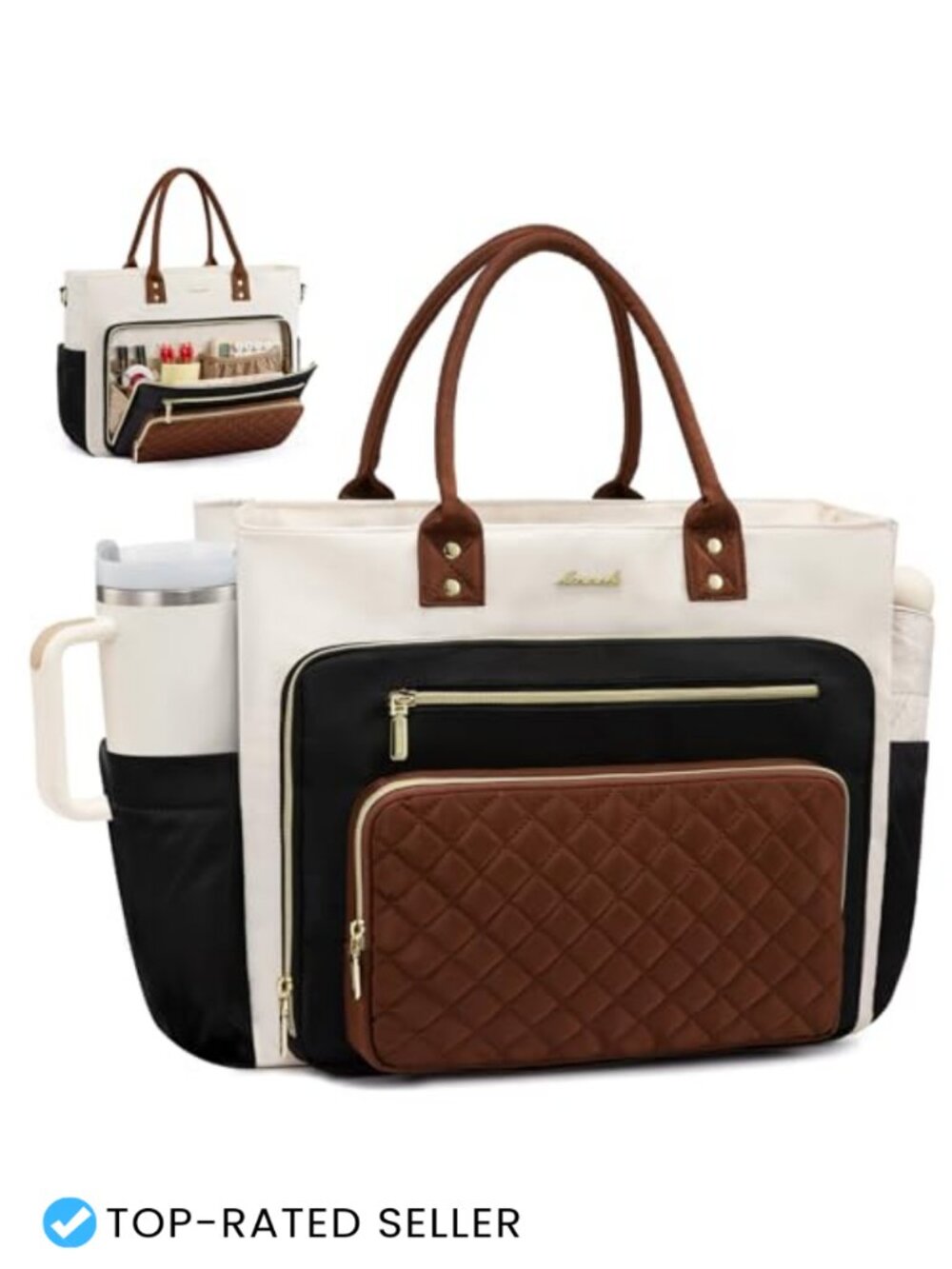 LOVEVOOK Laptop Tote Bag 15.6 Inch Waterproof Teacher Nurse Work Briefcase